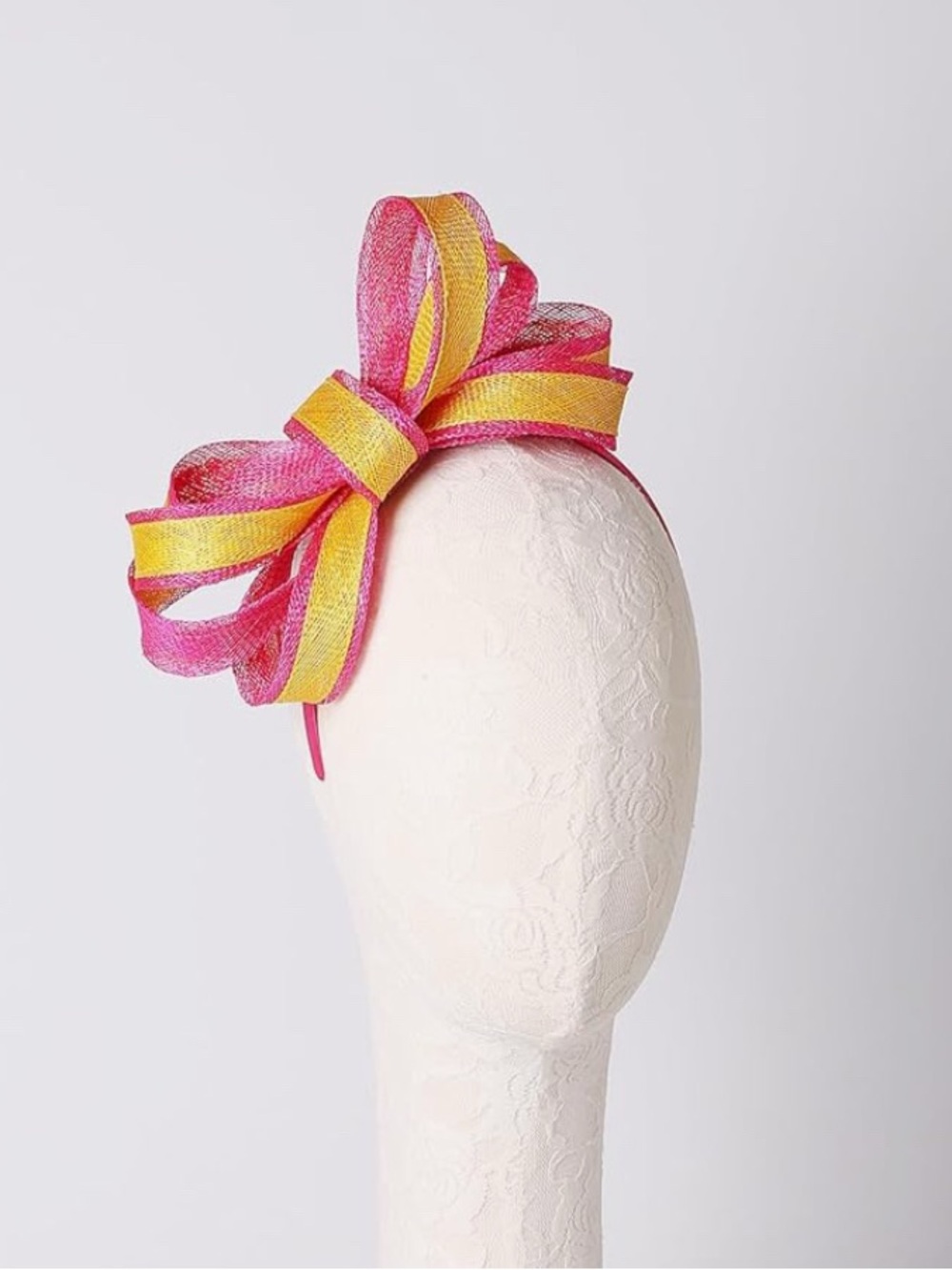 Rose and Yellow Fascinator Headpiece - Women Accessories - Picture 3 of 3
